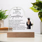 Graduation Day For Her | Congrats | Heart Plaque