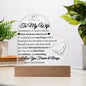 To My Wife | One Thing | Heart Plaque