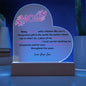 Mom | Love Your Son | Heart Acrylic Plaque