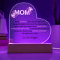 Mom | BLESSED | Heart Acrylic Plaque