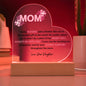 Mom | BLESSED | Heart Acrylic Plaque