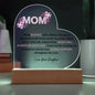 Mom | BLESSED | Heart Acrylic Plaque