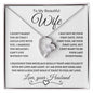 To My Beautiful Wife | Forever Love Necklace-WB