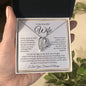 “To My Wife - A Journey of Love Message Card” in White & Gold Forever Love Necklace