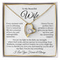 “To My Wife - A Journey of Love Message Card” in White & Gold Forever Love Necklace