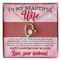 To My Beautiful Wife | You Are My Light - Forever Love Necklace
