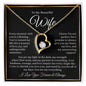 “To My Wife - A Journey of Love Message Card” Forever Love Necklace