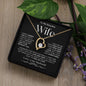 To My Beautiful Wife | Forever Love Necklace-BW1