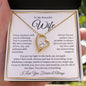 “To My Wife - A Journey of Love Message Card” in White & Gold Forever Love Necklace