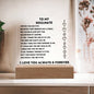 To My Soulmate Acrylic Plaque
