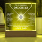 To My Precious Daughter Love, Dad | Keepsake Acrylic & Love Knot Necklace