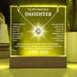 To My Precious Daughter Love, Dad | Keepsake Acrylic & Love Knot Necklace
