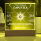 To My Precious Daughter Love, Dad | Keepsake Acrylic & Love Knot Necklace
