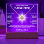 To My Precious Daughter Love, Dad | Keepsake Acrylic & Love Knot Necklace