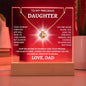 To My Precious Daughter Love, Dad | Keepsake Acrylic & Love Knot Necklace