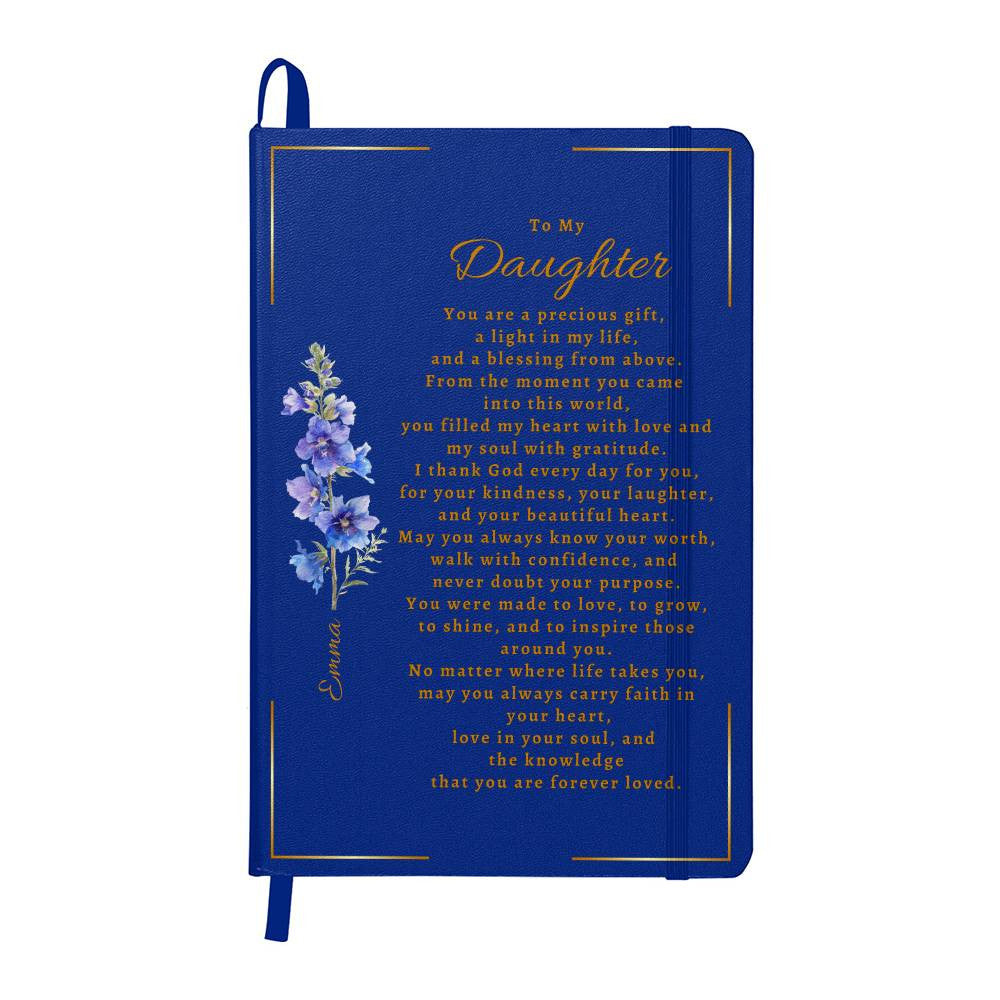 Personalized Name & Birth Flower Bound Journal