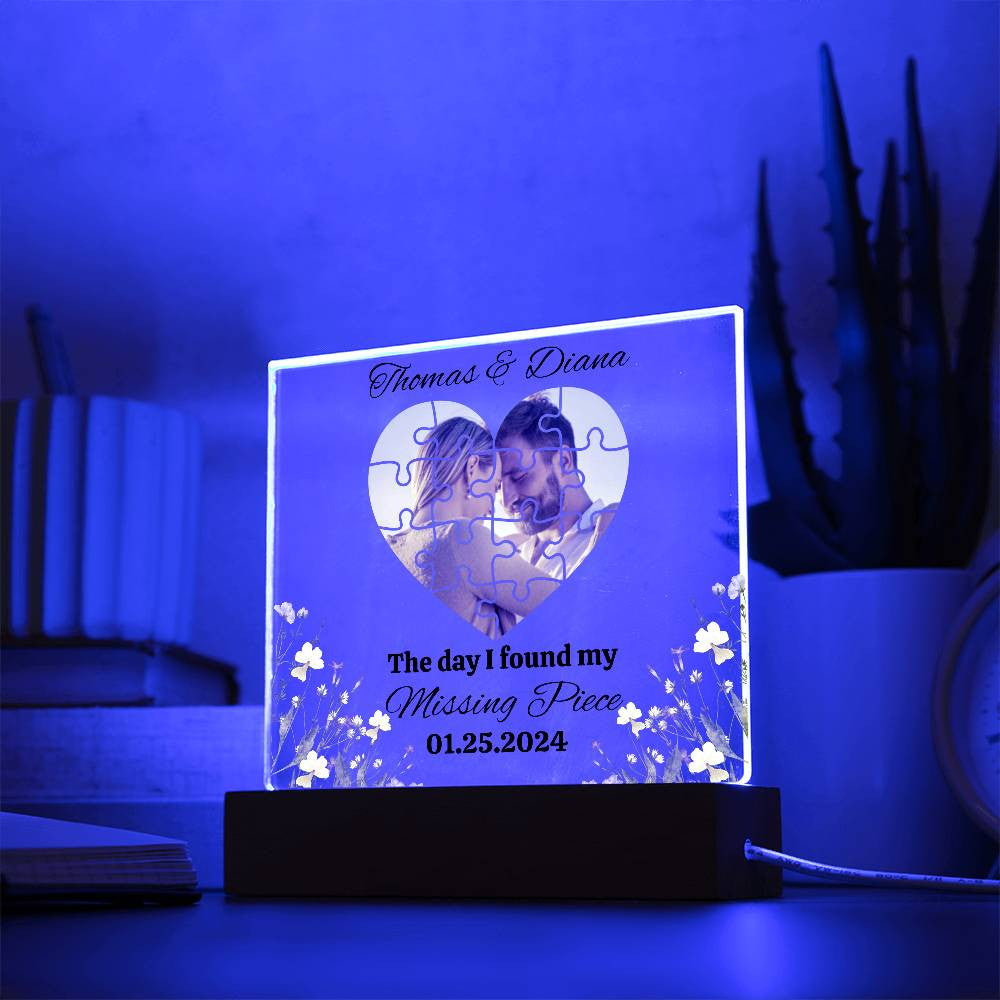 Personalized Missing Piece Acrylic Square Plaque