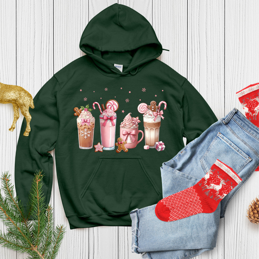 Christmas Coffee Pink Coquette Bow