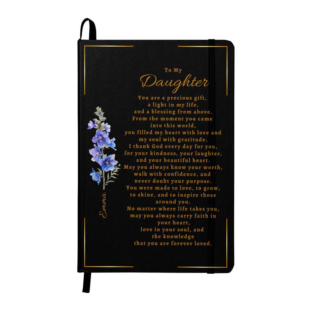 Personalized Name & Birth Flower Bound Journal
