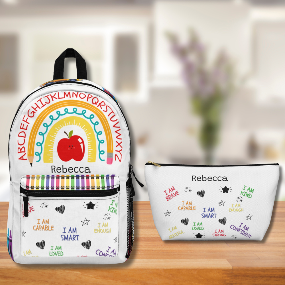 Personalized Kids School Backpack Lunch Box Pencil Pouch Combo