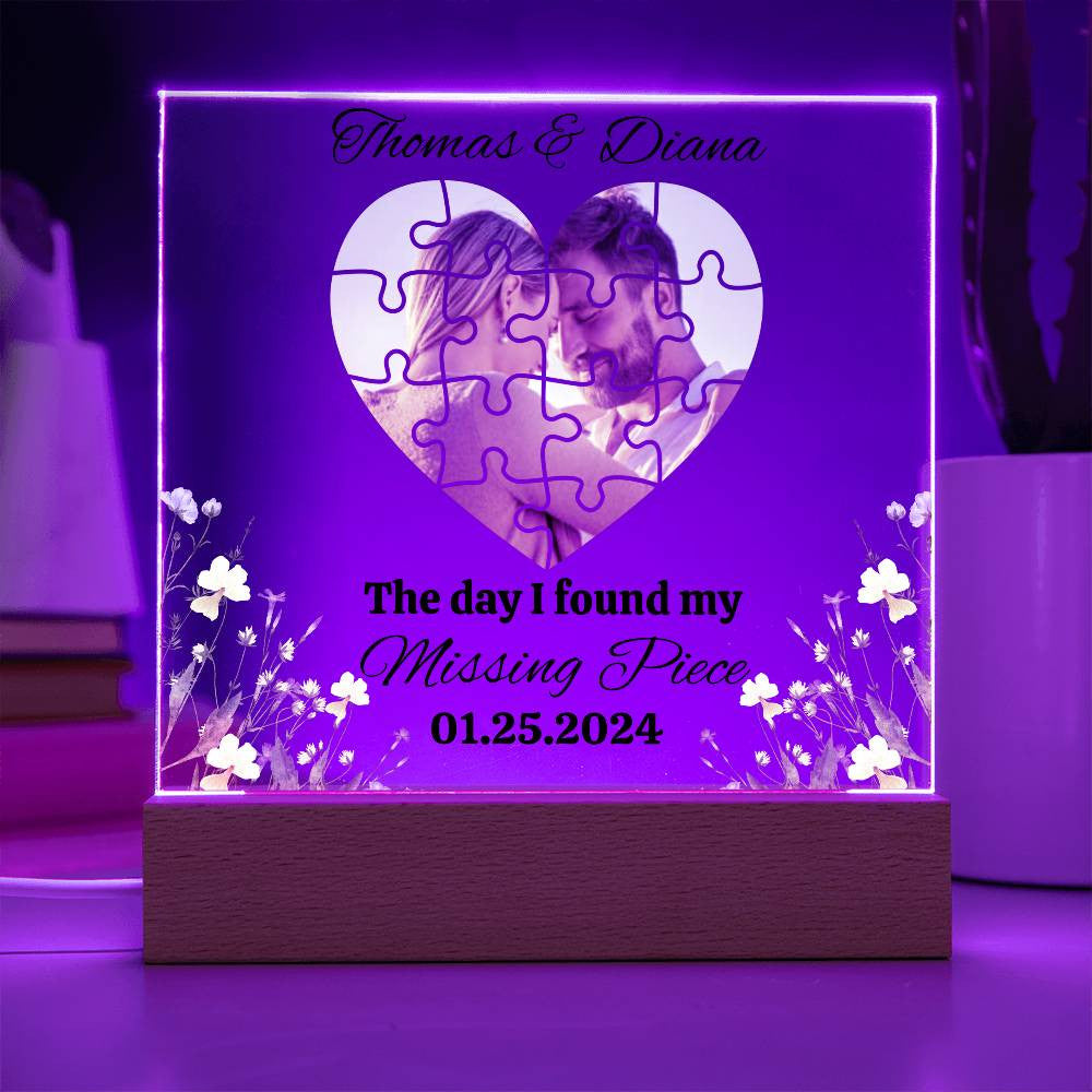 Personalized Missing Piece Acrylic Square Plaque
