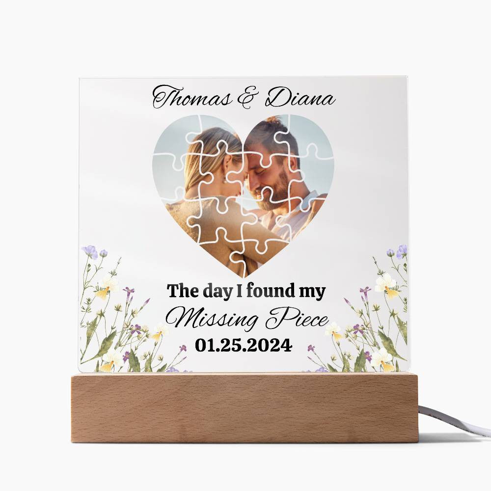 Personalized Missing Piece Acrylic Square Plaque