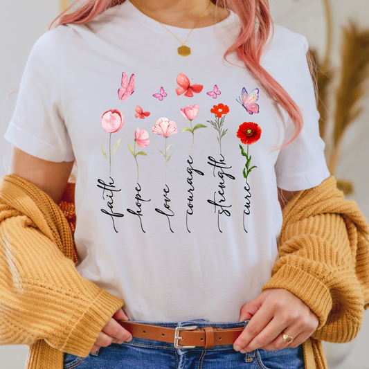 Faith Hope Love Bible Verse Apparel