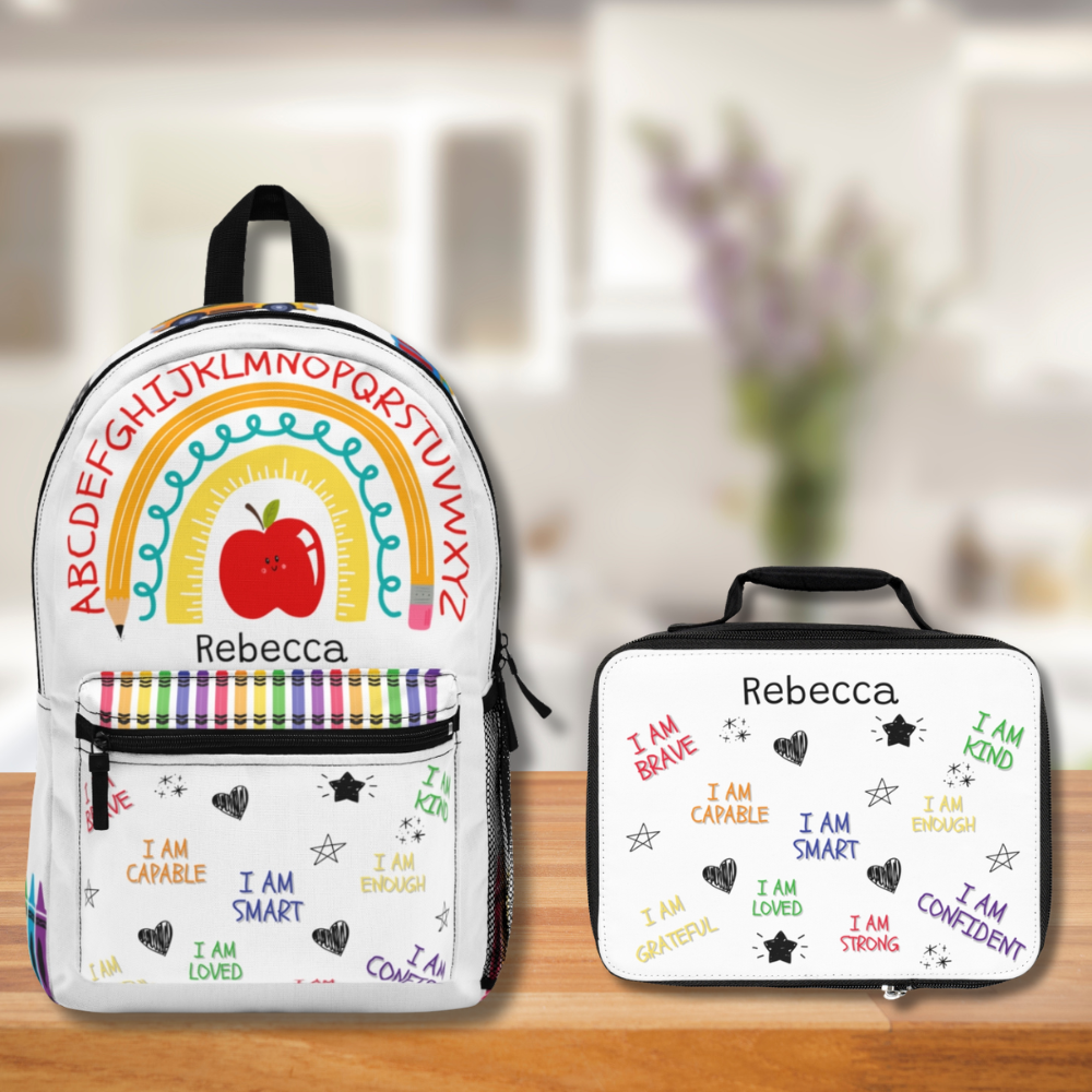 Personalized Kids School Backpack Lunch Box Pencil Pouch Combo