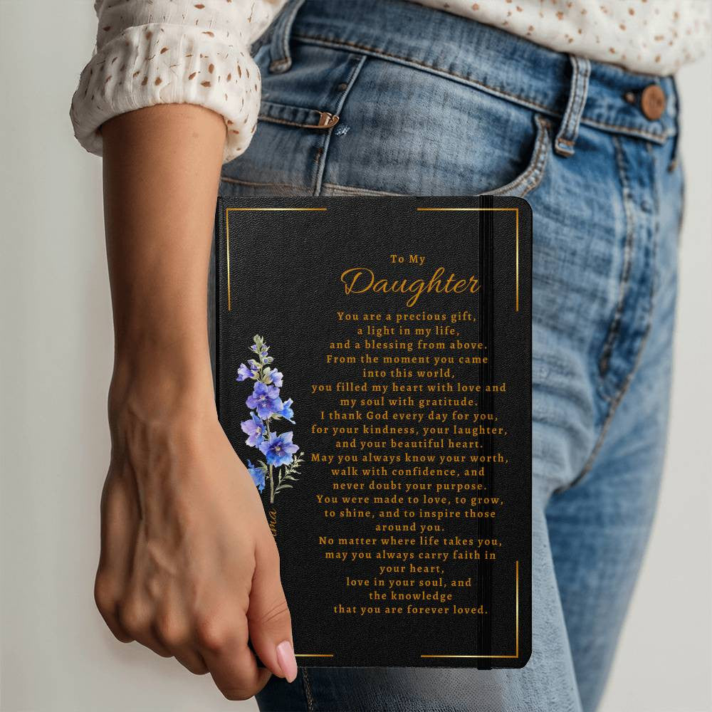 Personalized Name & Birth Flower Bound Journal