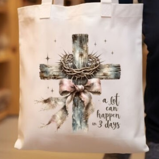 A Lot Can Happen in 3 Days Cotton Tote Bag