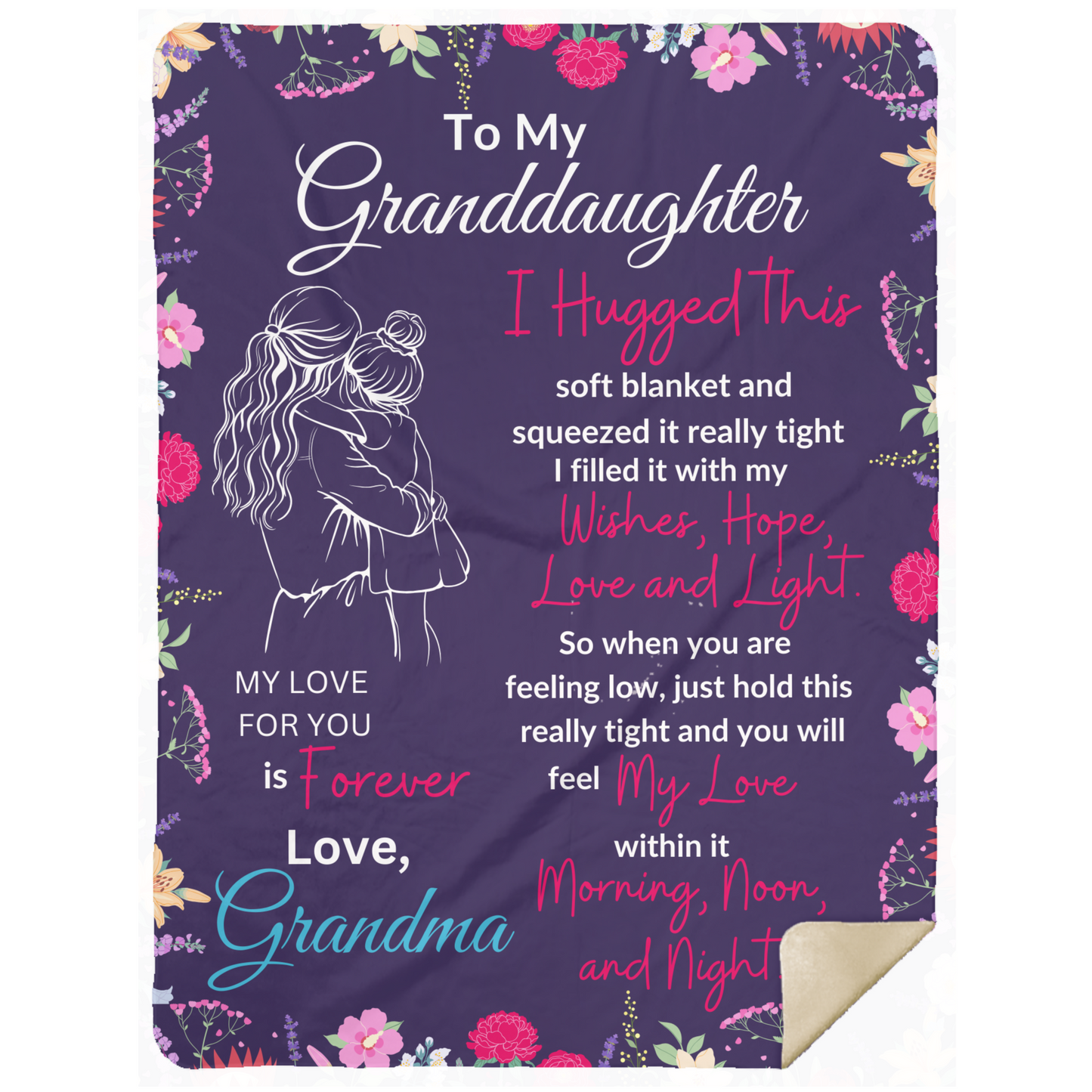 Granddaughter Sweet Words Blanket