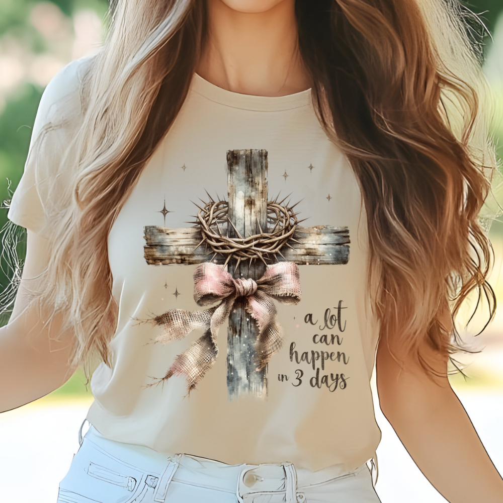 Christian Cross, A Lot Can Happen in 3 Days Apparel