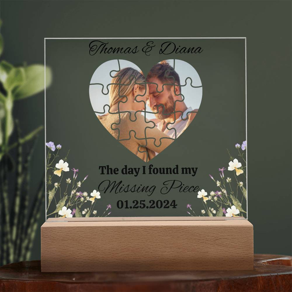Personalized Missing Piece Acrylic Square Plaque