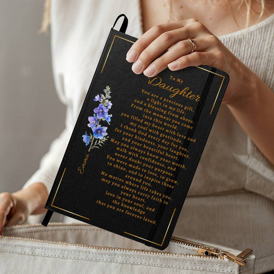 Personalized Name & Birth Flower Bound Journal