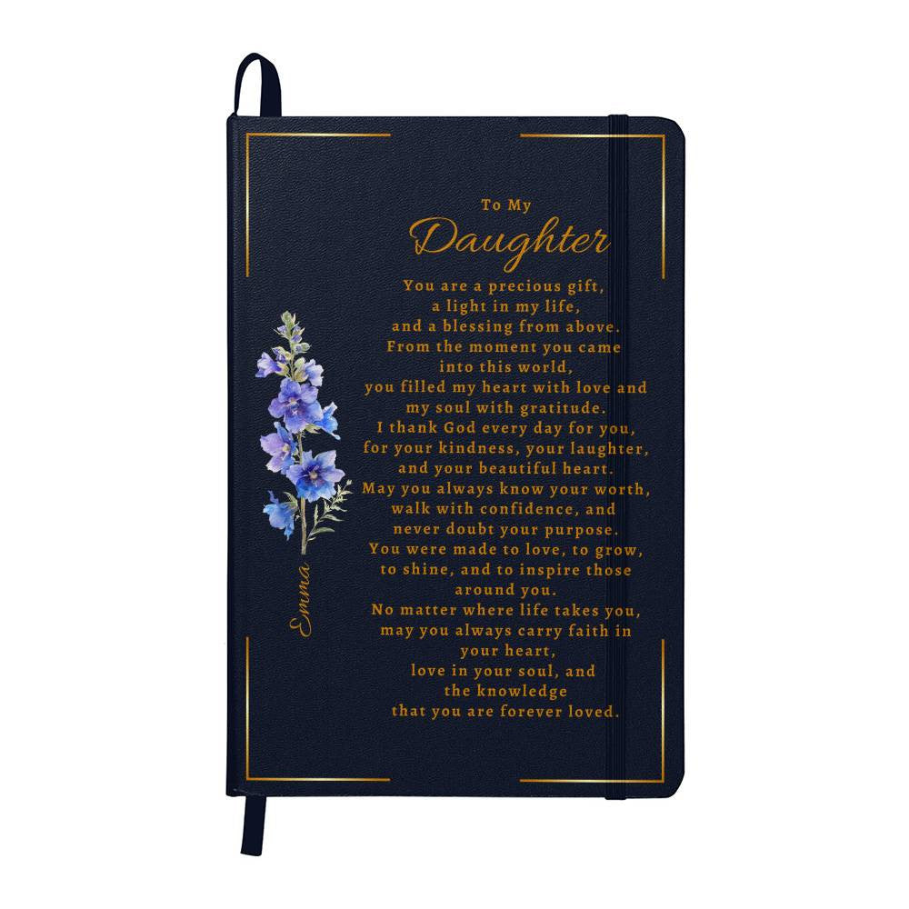 Personalized Name & Birth Flower Bound Journal