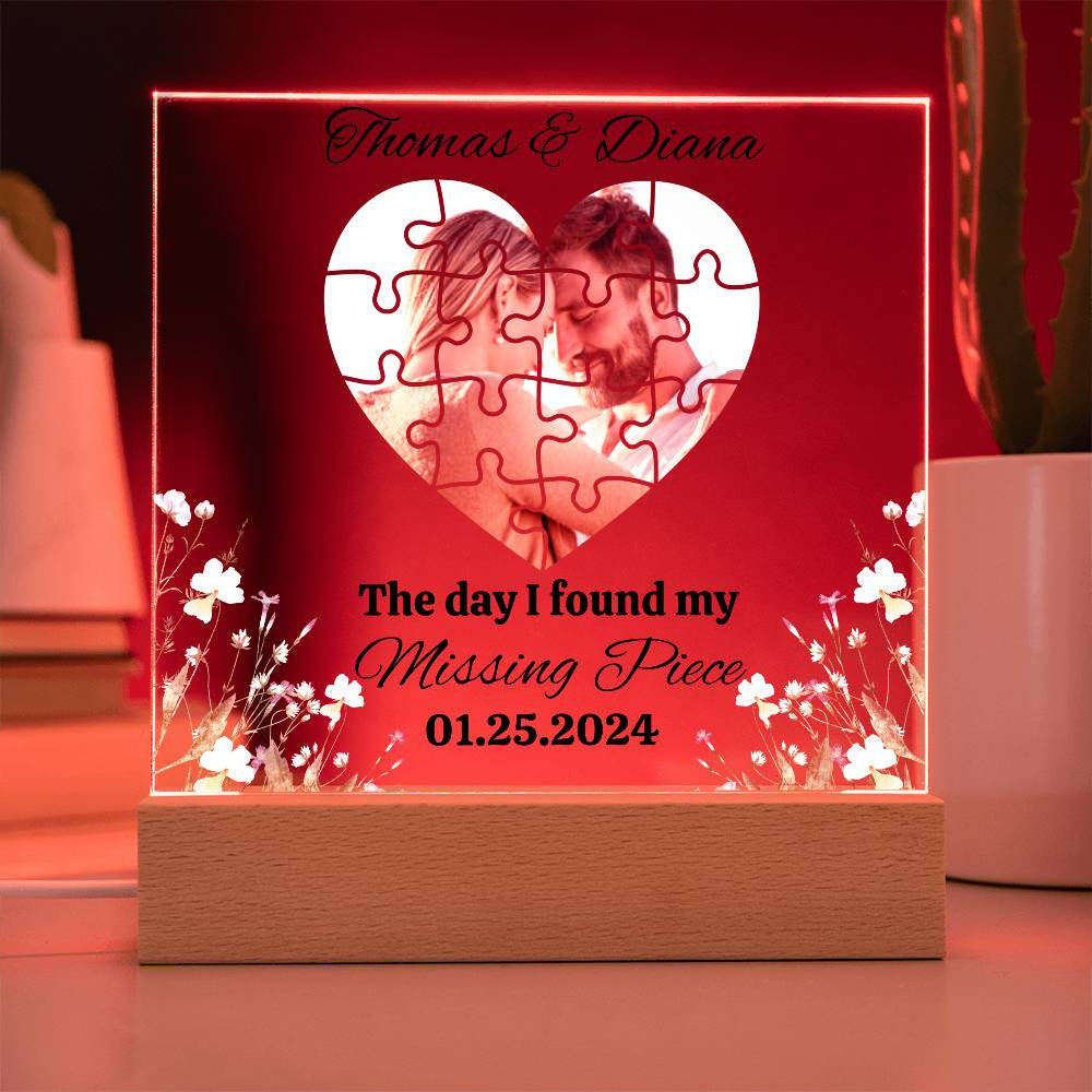 Personalized Missing Piece Acrylic Square Plaque