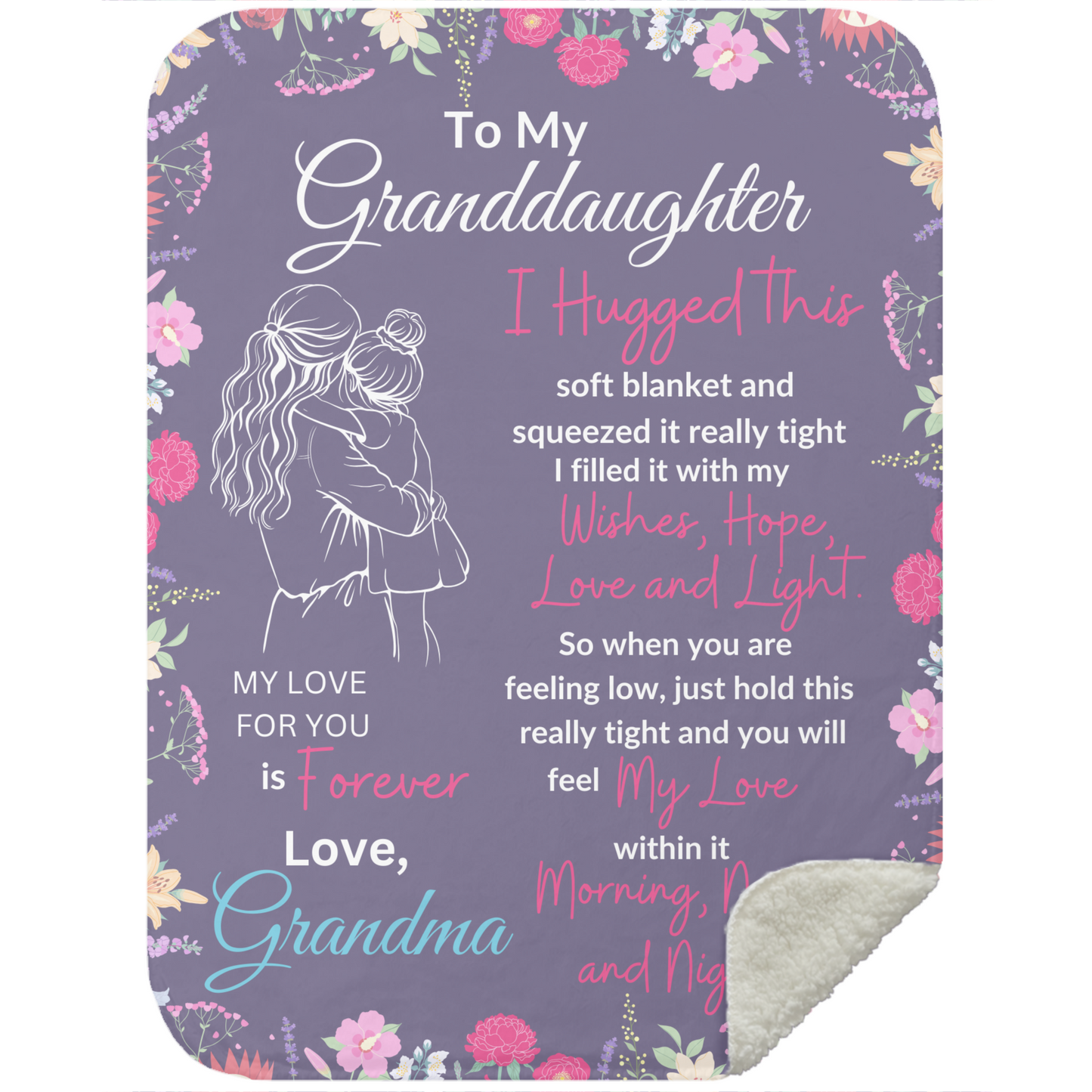 Granddaughter Sweet Words Blanket