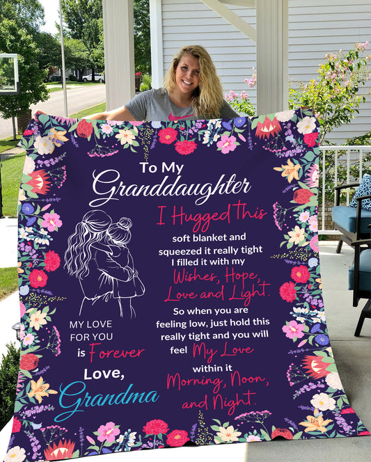 Granddaughter Sweet Words Blanket