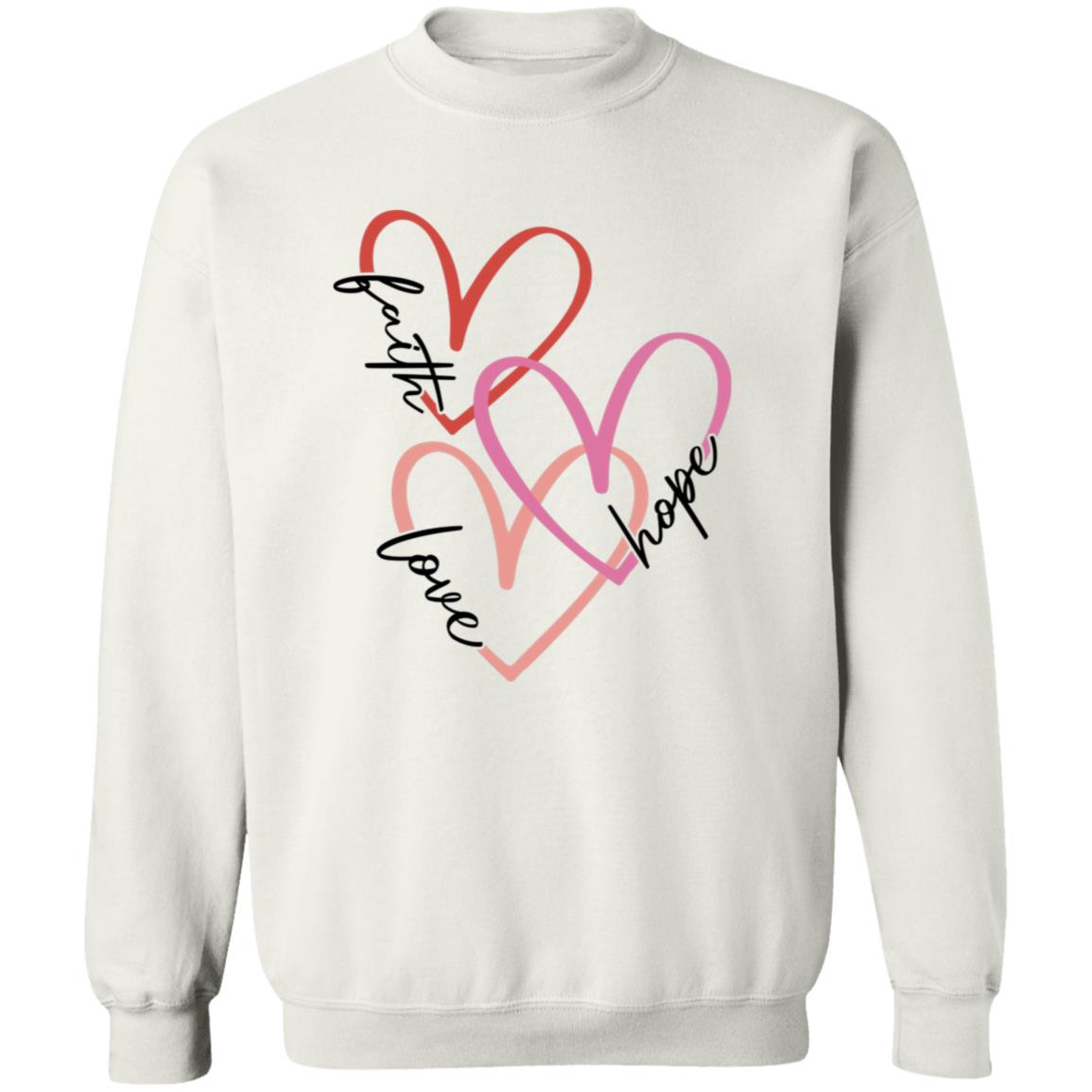 Faith Hope Love Hearts Sweatshirt