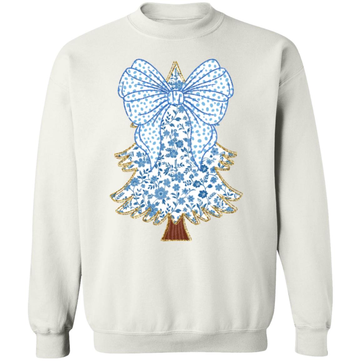 Glitter Blue Coquette Christmas Tree