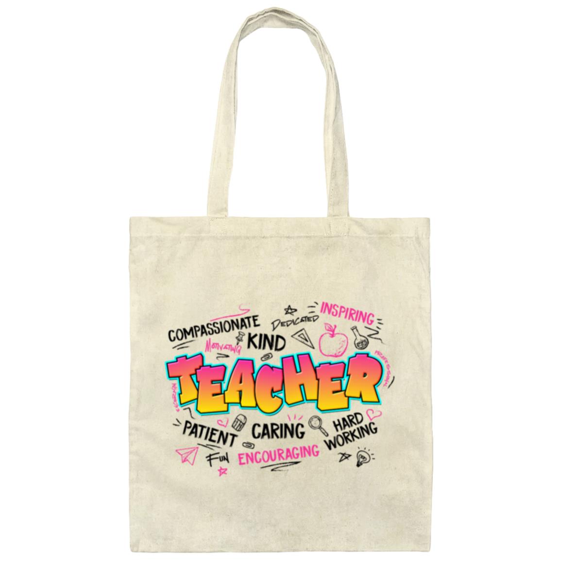 Teacher Graffiti Tote Bag