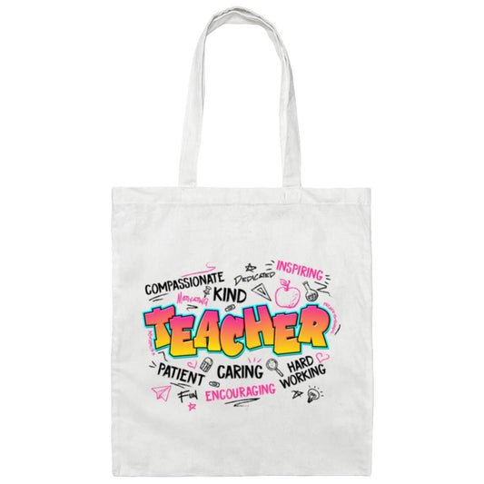 Teacher Graffiti Tote Bag