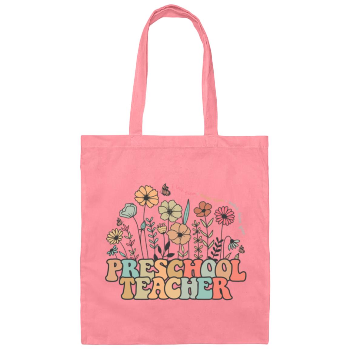 Preschool Teacher Flower Tote Bag