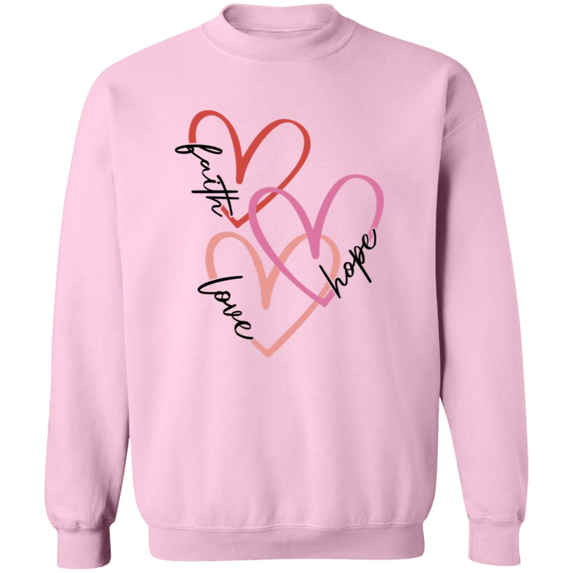 Faith Hope Love Hearts Sweatshirt