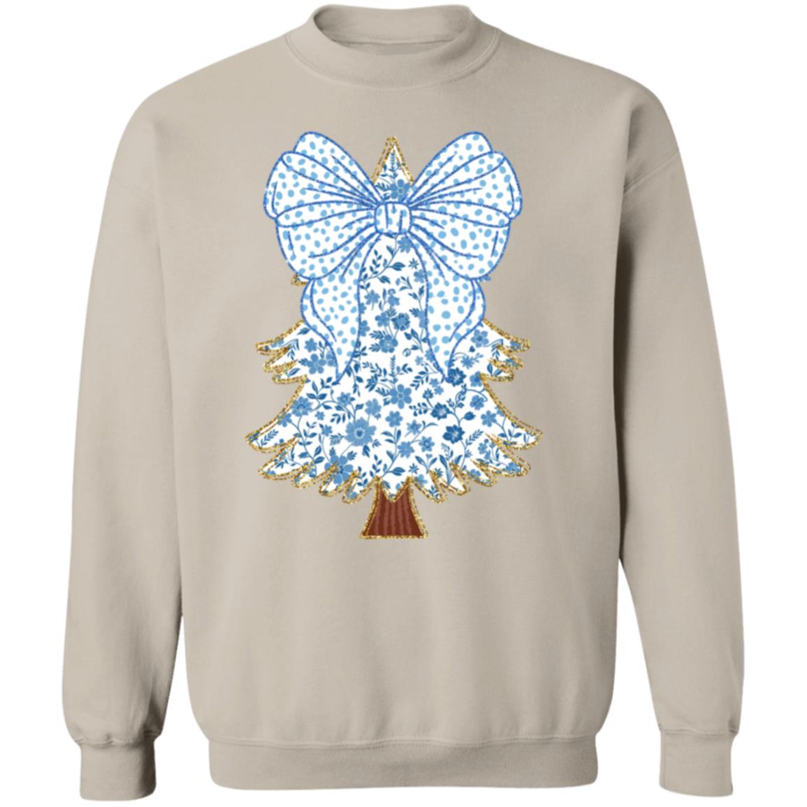 Glitter Blue Coquette Christmas Tree