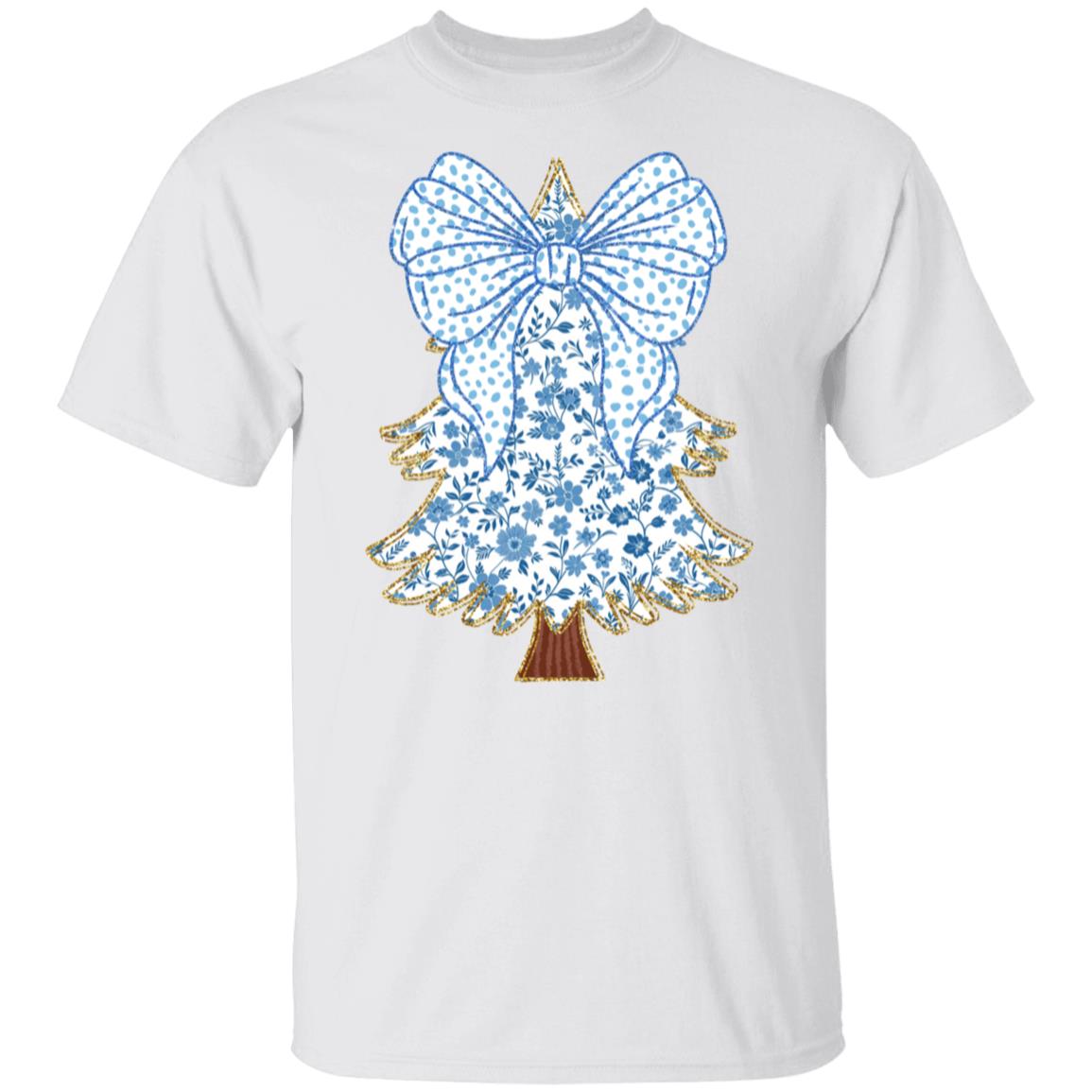 Glitter Blue Coquette Christmas Tree