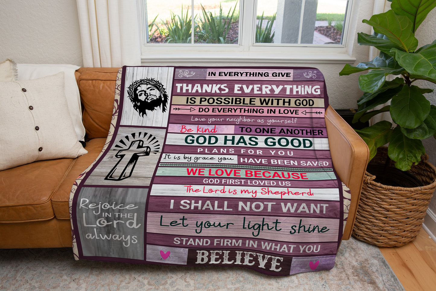 In Everything Give Thanks Blanket