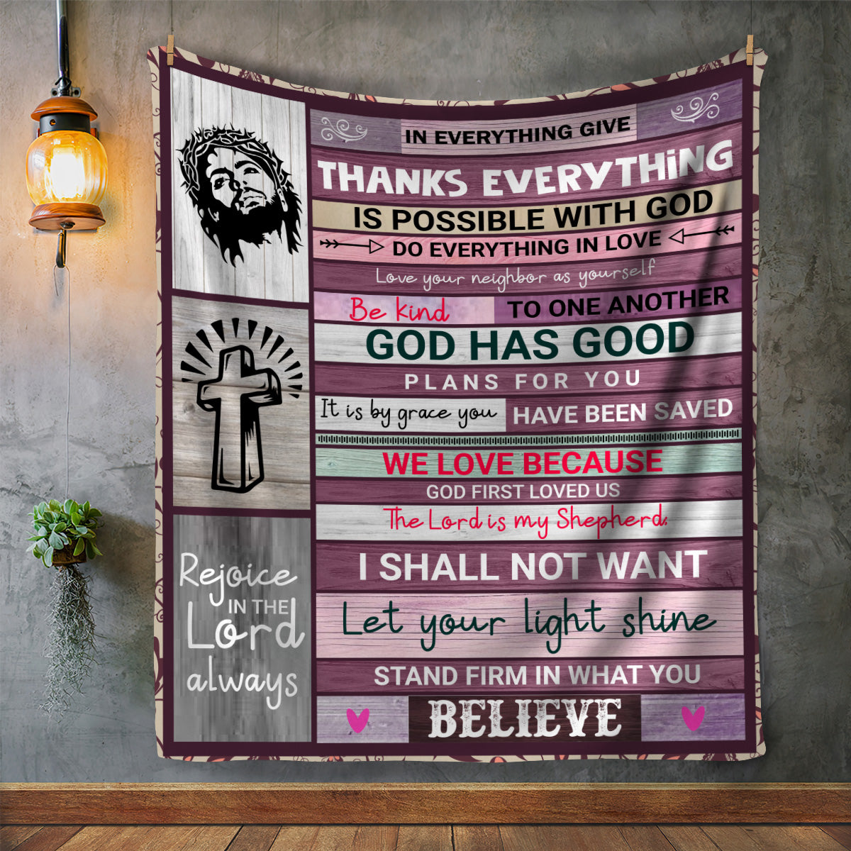 In Everything Give Thanks Blanket