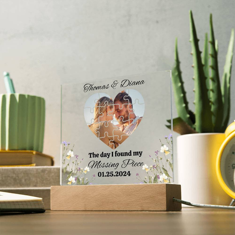 Personalized Missing Piece Acrylic Square Plaque