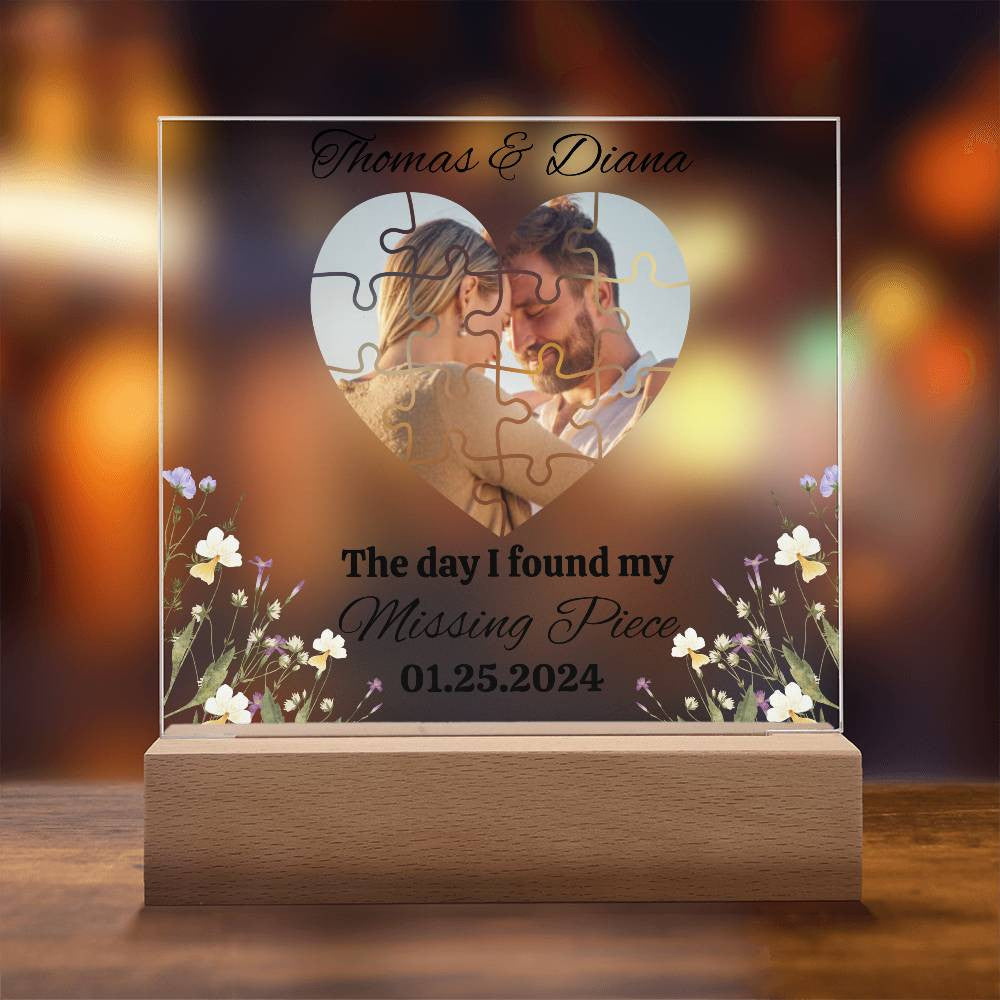 Personalized Missing Piece Acrylic Square Plaque